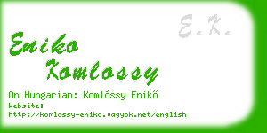 eniko komlossy business card