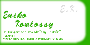 eniko komlossy business card